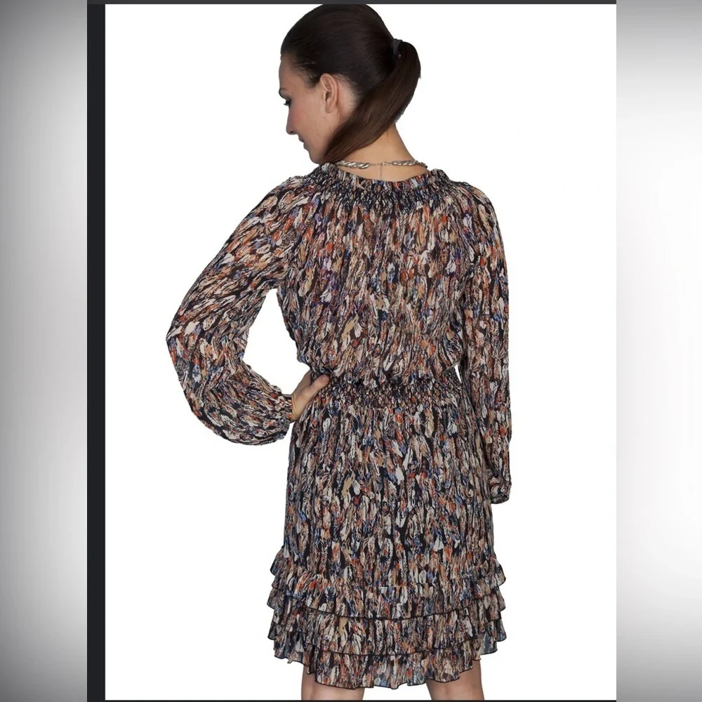 Elegant Multicolor Long Sleeve Dress